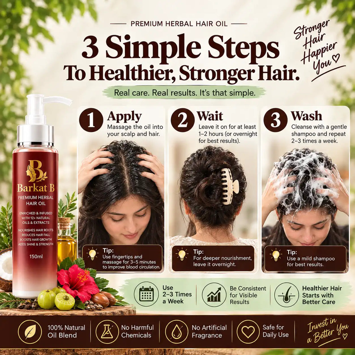 BARKAT.B PREMIUM HERBAL HAIR OIL